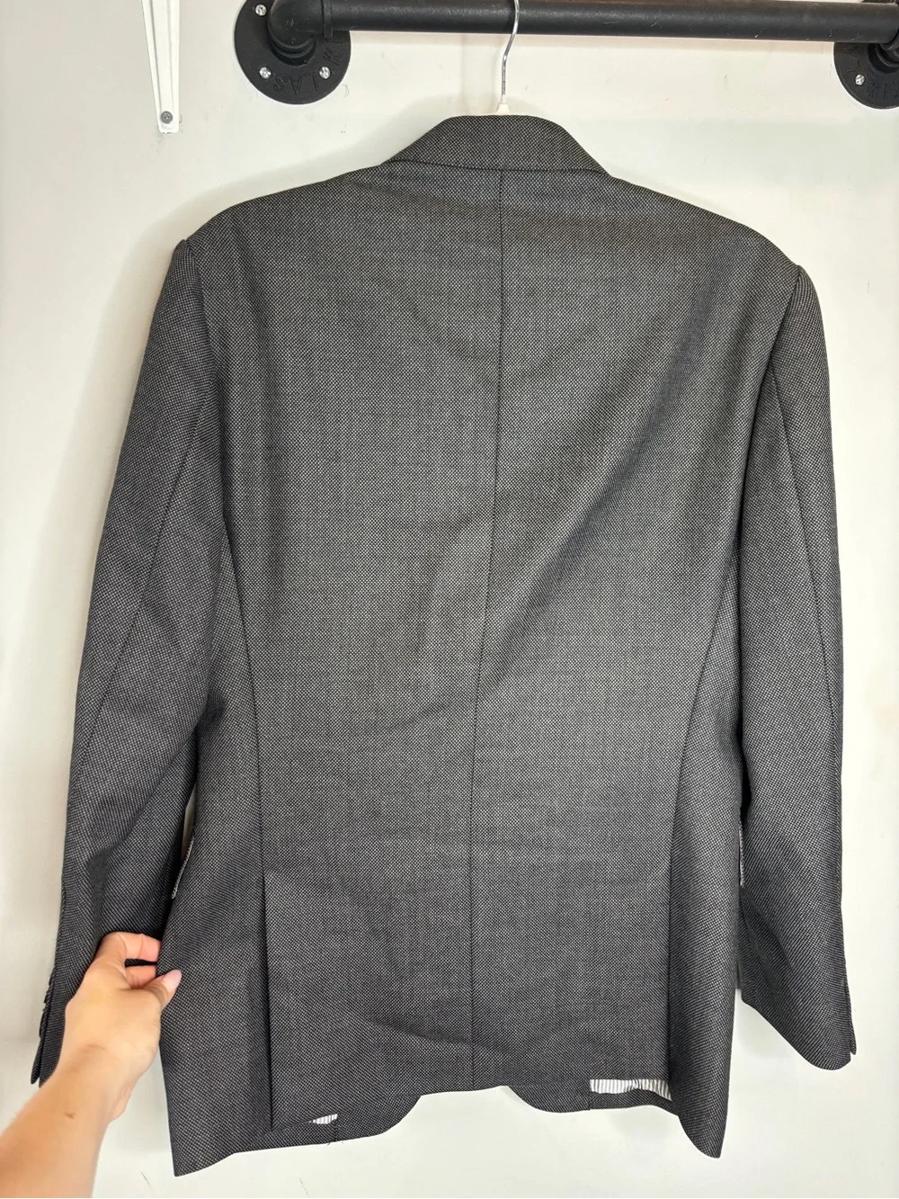 Brooklyn Tailors BKT50 Tailored Suit Jacket Size 40 Heathered Gray